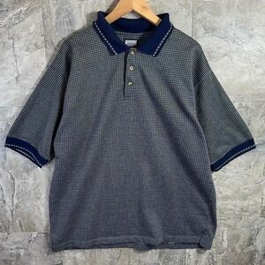 Premier International navy blue and white polo shirt Men's XL  #preppy #golfwear